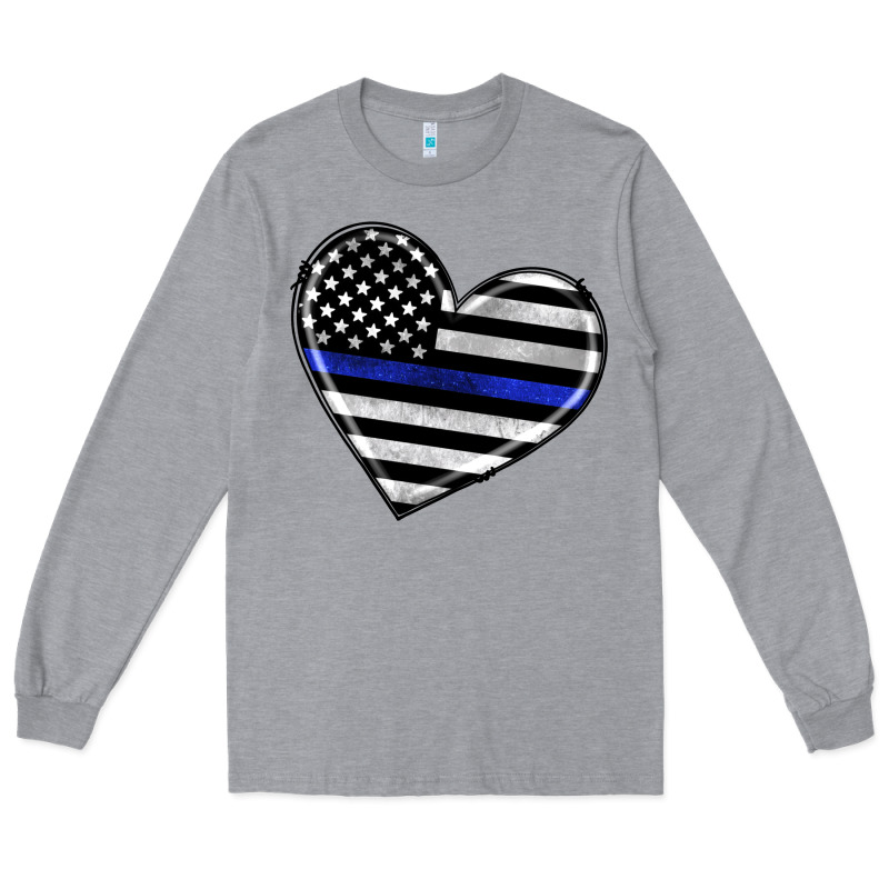 American Thin Blue Line Flag Long Sleeve Tee by Artiststas | Teevron