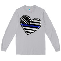 Moon Dust american thin blue line flag Long Sleeve Tee - Artiststas