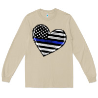 Mushroom american thin blue line flag Long Sleeve Tee - Artiststas