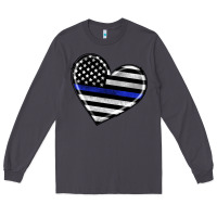 Smoke american thin blue line flag Long Sleeve Tee - Artiststas