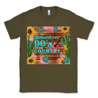 Army Green raised 90's country guitar cactus sunflower's Classic Tee - Artiststas