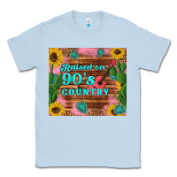 Dusty Blue raised 90's country guitar cactus sunflower's Classic Tee - Artiststas