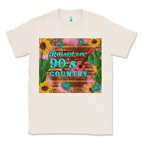 Natural raised 90's country guitar cactus sunflower's Classic Tee - Artiststas