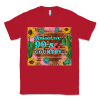 Red raised 90's country guitar cactus sunflower's Classic Tee - Artiststas