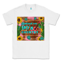 White raised 90's country guitar cactus sunflower's Classic Tee - Artiststas