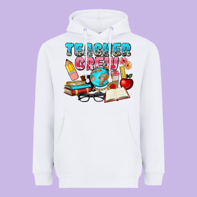 Teacher Crew Heavyweight Hoodie Designed By Nancycooperartshop