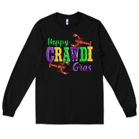Black happy mardi gras with lobster Long Sleeve Tee - AdoDesignShop