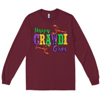 Burgundy happy mardi gras with lobster Long Sleeve Tee - AdoDesignShop