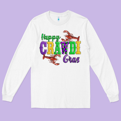 Happy Mardi Gras With Lobster Long Sleeve Tee Designed By Adodesignshop