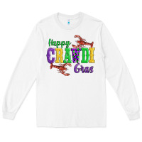 White happy mardi gras with lobster Long Sleeve Tee - AdoDesignShop
