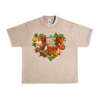 French Oak fall pumpkin heart Urban Heavy Tee - AdoDesignShop