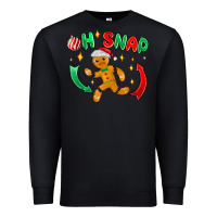 Black oh snap with gingerbread Premium Sweatshirt - MaliasSmallBusiness
