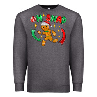 Charcoal Heather oh snap with gingerbread Premium Sweatshirt - MaliasSmallBusiness