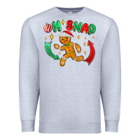 Heather Grey oh snap with gingerbread Premium Sweatshirt - MaliasSmallBusiness