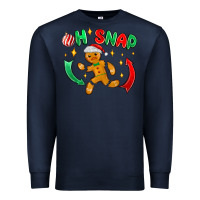 Navy oh snap with gingerbread Premium Sweatshirt - MaliasSmallBusiness