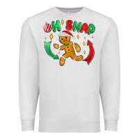 Oatmeal Heather oh snap with gingerbread Premium Sweatshirt - MaliasSmallBusiness