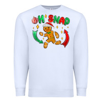 White oh snap with gingerbread Premium Sweatshirt - MaliasSmallBusiness