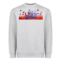 Heather Grey love america gnome libbey cup Heavyweight Sweatshirt - HRA Design Shop