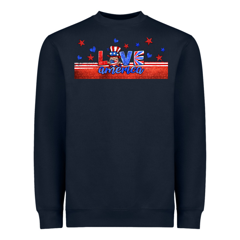 Love America Gnome Libbey Cup Heavyweight Sweatshirt by HRA Design Shop | Teevron