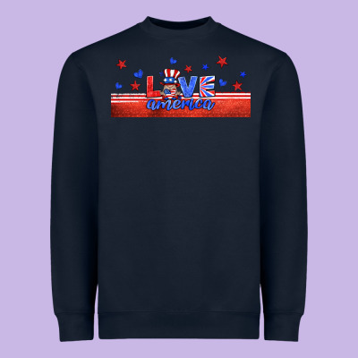 Love America Gnome Libbey Cup Heavyweight Sweatshirt Designed By Hra Design Shop