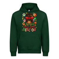 Forest Green santas favorite realtor messy bun Urban Hoodie - texasbilliewilder