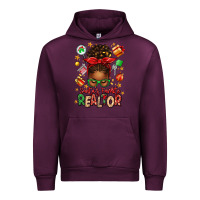 Mauve Wine santas favorite realtor messy bun Urban Hoodie - texasbilliewilder