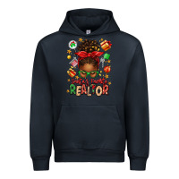 Navy santas favorite realtor messy bun Urban Hoodie - texasbilliewilder