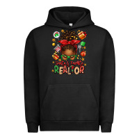 Pigment Black santas favorite realtor messy bun Urban Hoodie - texasbilliewilder