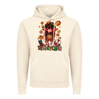 Vintage Artic santa's favorite dispatcher afro messy bun Vintage Hoodie - texasbilliewilder