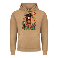 Vintage Camel santa's favorite dispatcher afro messy bun Vintage Hoodie - texasbilliewilder