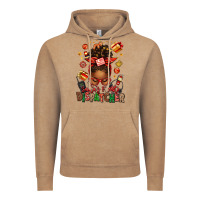 Santa's Favorite Dispatcher Afro Messy Bun Vintage Hoodie | Teevron