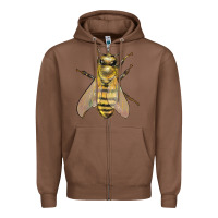 Chestnut Bee Zipper Hoodie - LillyAllenDesigns
