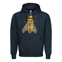Navy Bee Zipper Hoodie - LillyAllenDesigns