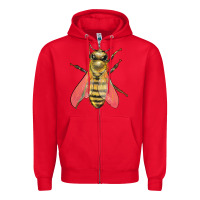 Red Bee Zipper Hoodie - LillyAllenDesigns