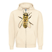 Sandshell Bee Zipper Hoodie - LillyAllenDesigns