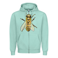 Seafoam Bee Zipper Hoodie - LillyAllenDesigns