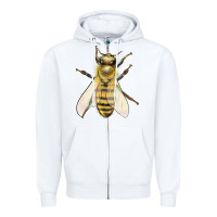 White Bee Zipper Hoodie - LillyAllenDesigns