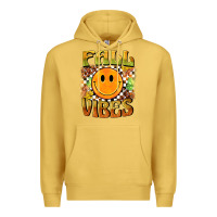 Antique Gold fall vibes smiley face Premium Hoodie - BarkalooDesign
