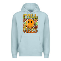 Blue Mist fall vibes smiley face Premium Hoodie - BarkalooDesign
