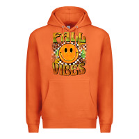 Carrot fall vibes smiley face Premium Hoodie - BarkalooDesign