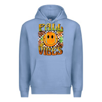Colony Blue fall vibes smiley face Premium Hoodie - BarkalooDesign
