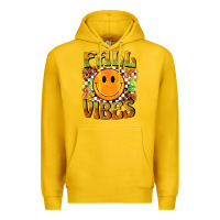 Lemon fall vibes smiley face Premium Hoodie - BarkalooDesign