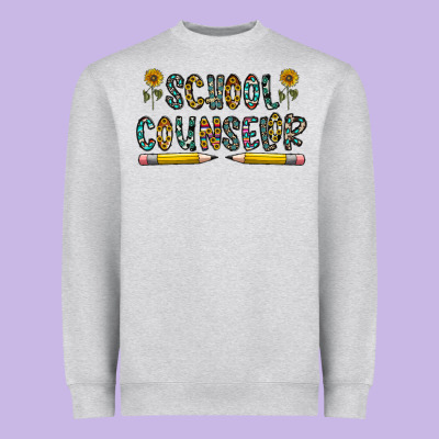 School Counselor Heavyweight Sweatshirt Designed By Cowhidedigitalart