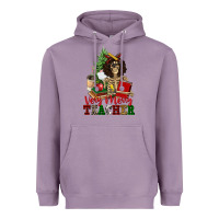 Lavender very merry teacher skeleton Heavyweight Hoodie - NancyCooperArtShop