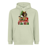 Matcha very merry teacher skeleton Heavyweight Hoodie - NancyCooperArtShop