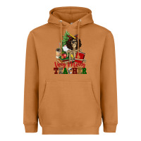 Meerkat very merry teacher skeleton Heavyweight Hoodie - NancyCooperArtShop