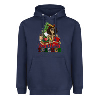 Navy very merry teacher skeleton Heavyweight Hoodie - NancyCooperArtShop
