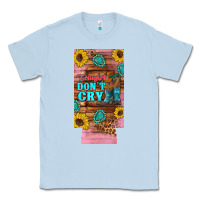 Dusty Blue cowgirls don't crty boots hat sunflowers 12 oz can cooler  (slim) Classic Tee - Artiststas
