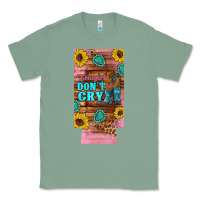 Sage cowgirls don't crty boots hat sunflowers 12 oz can cooler  (slim) Classic Tee - Artiststas