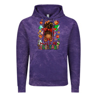 Cloud Purple santa's favorite secretary afro messy bun Vintage Hoodie - texasbilliewilder